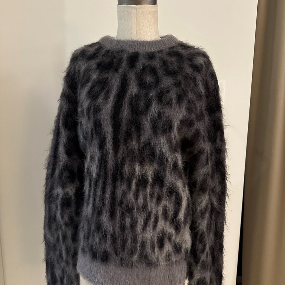 Dolce & Gabbana Black and Gray Crew Neck Sweater
